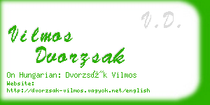 vilmos dvorzsak business card